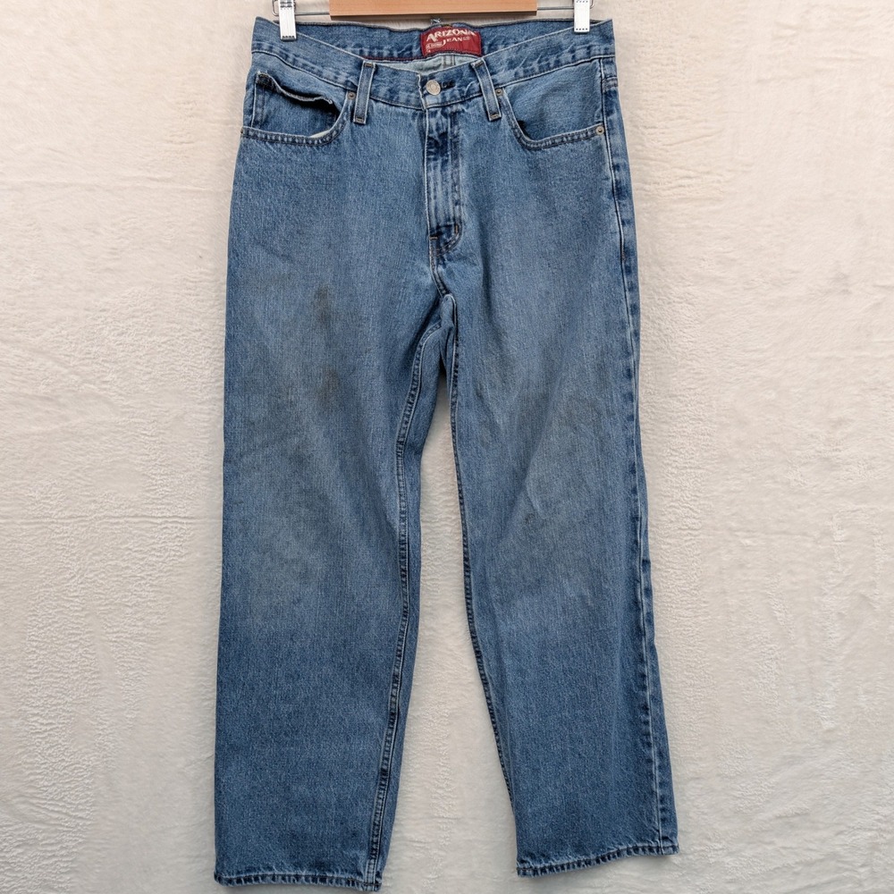VTG Arizona Jeans Co Jeans Mens 33x28 Blue Loose Straight Relaxed Streetwear 90s